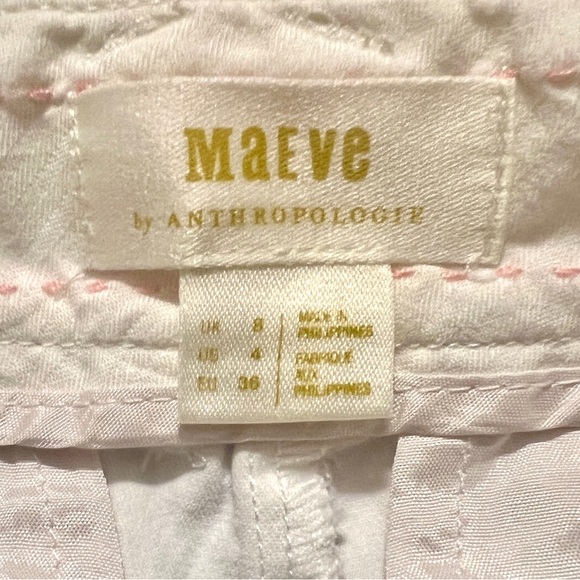 Maeve Structured Tab Front White Trousers! Sz S! So Fresh! - Picture 3 of 4